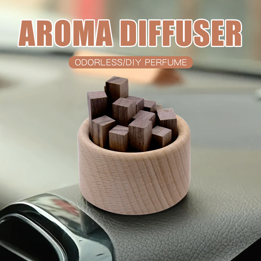 Kein Parfüm, Holz-Aroma-Diffusor, Heimduft-Zubehör, Raumdekoration, Holzornamente, Aromatherapie, Auto-Lufterfrischer, Dekorationen