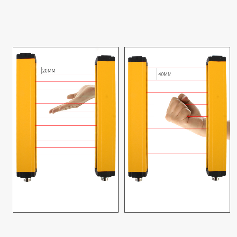 安全光カーテン,検知範囲,ギャップ,ギャップ,12ポイント,FYM40-12,npn,pnp,12ポイント,5m, 40mm