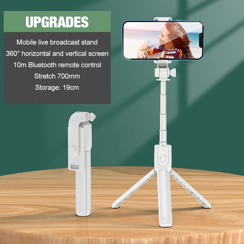 Universal Monopod Remote Shutter Fill Light for iPhone Samsung Xiaomi Phone Holder Mini Tripod Wireless Bluetooth Selfie Stick