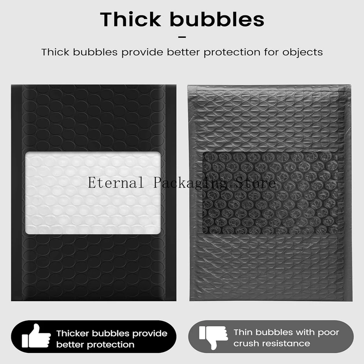 100 Stuks Zwarte Bubble Verzending Verpakking Envelop Mailing Enveloppen Mailer Envelop voor Verzending Self Seal Bubble Mailer Verpakking