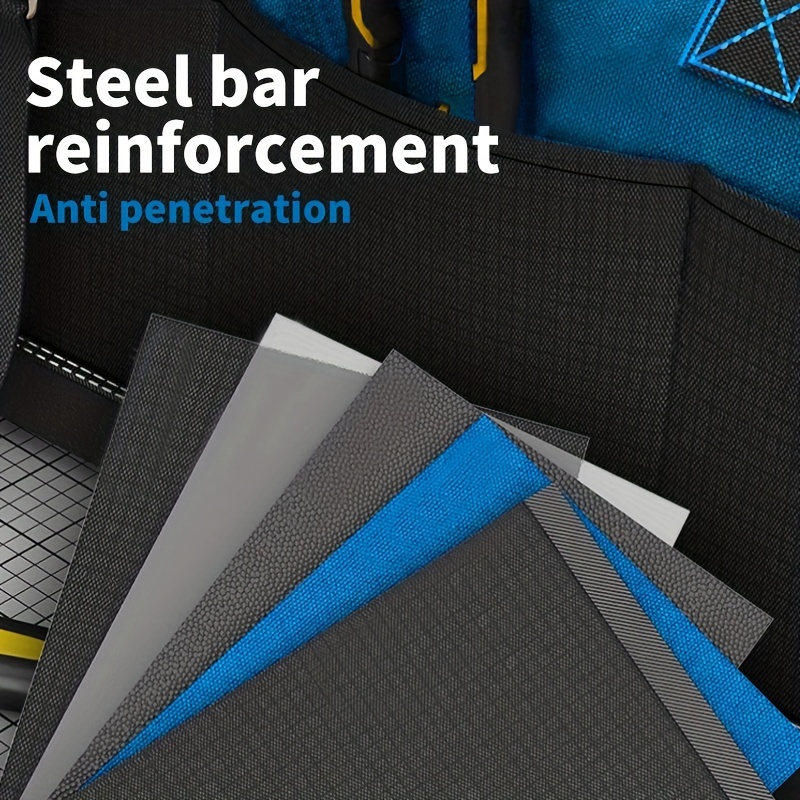 Multifunctional Tool Bag Thickened Large Capacity Waterproofed Wear-Resistant Toolkit MultiPocket Electrician Storage Bag