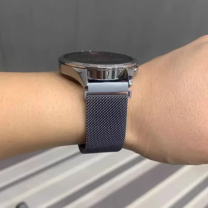 22 มม.20 มม.Milanese Loop สําหรับ Samsung Galaxy นาฬิกา 7 6 5 4 44 มม.40 มม.6 คลาสสิกสร้อยข้อมือ Amazfit Huawei GT นาฬิกา