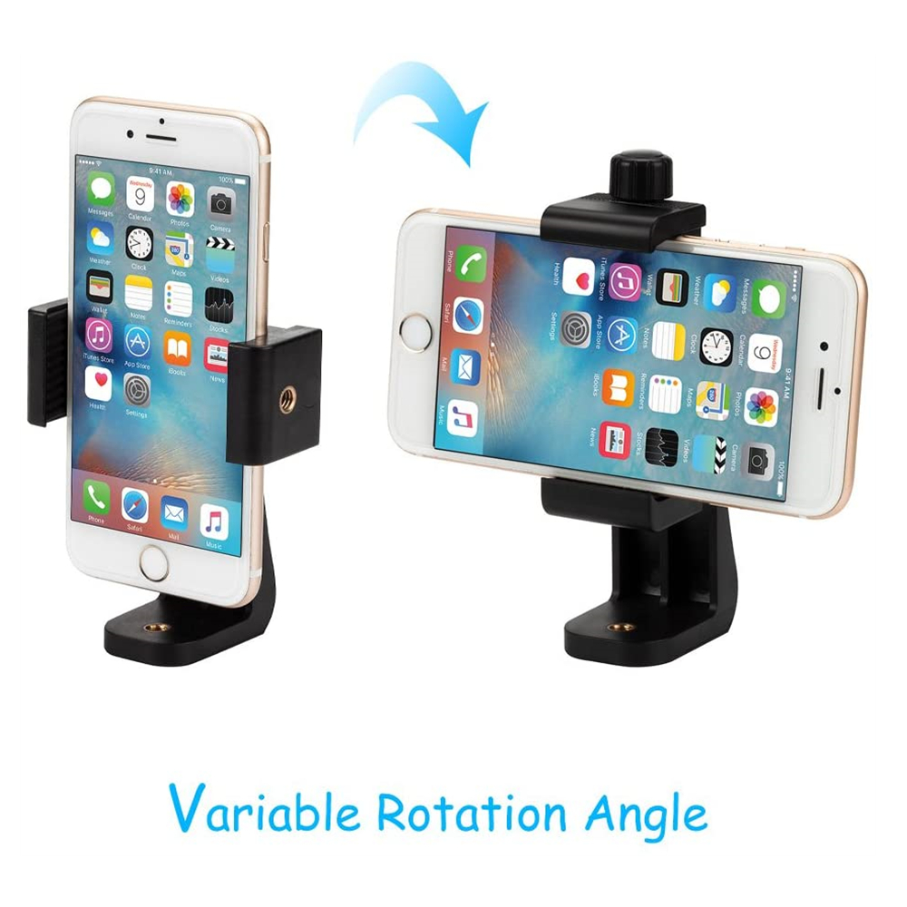 360-Grad-Handy-Clip, kompatibel mit allen 1/4 Schrauben, Handy-Halterung, Stativhalterung, Schreibtisch-Stativ-Adapter für iPhone-Ständer