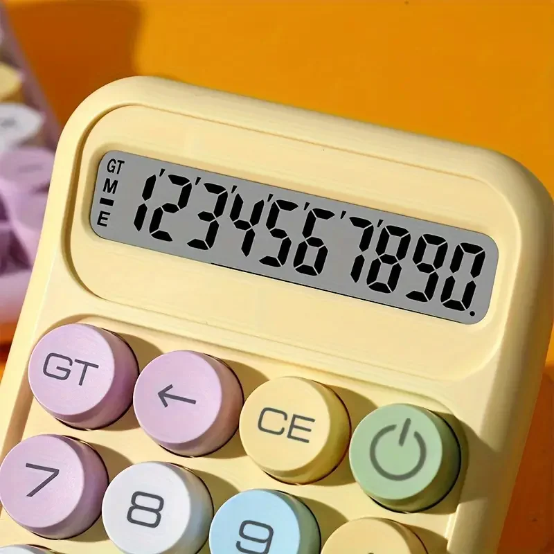 1 calcolatrice con suono clic a pulsante grande, calcolatrice da tavolo con pulsanti numerici, calcolatrice per uso ufficio o scolastico
