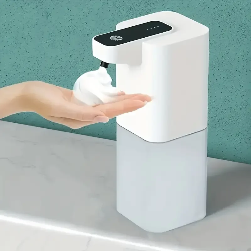 Dispensador automático de jabón con sensor infrarrojo, desinfectante de manos de espuma, recargable por USB, dispensador de jabón de manos para baños domésticos