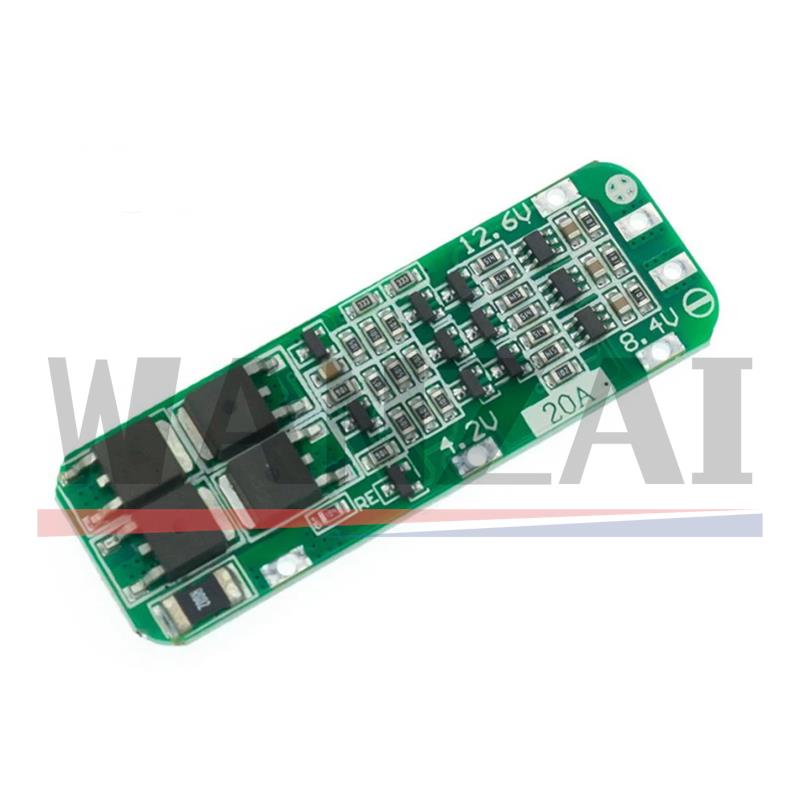 3S 20A Li-Ion Batteria Al Litio 18650 Caricatore PCB BMS Bordo di Protezione Per Motore del Trapano 12.6V Modulo Cella Lipo 64x20x3.4mm