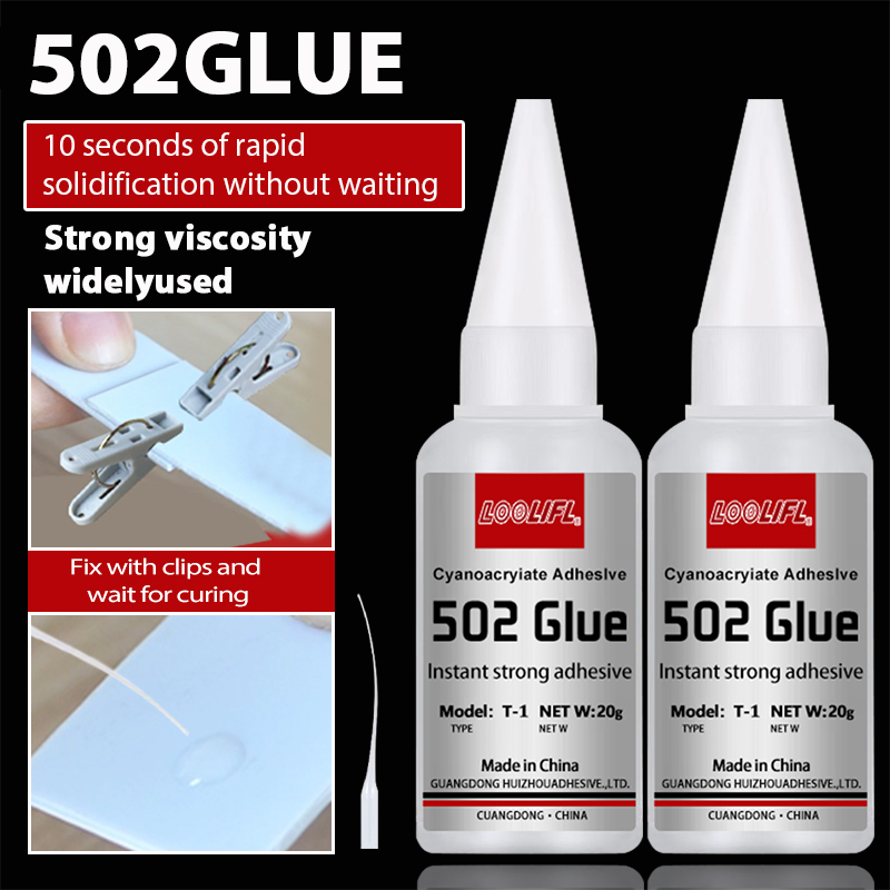 20g 502 Transparent Adhesive (1-3-Piece Set) - Strong Bond for Wood, Rubber, Leather, Plastic, Metal & DIY Crafts