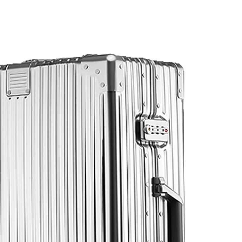 Koffer aus Aluminium-Magnesium-Legierung, TSA-Passwort-Trolley, Retro-Koffer aus Metall, Reisekabine, Gepäck, 20/30 Zoll Reisetaschen