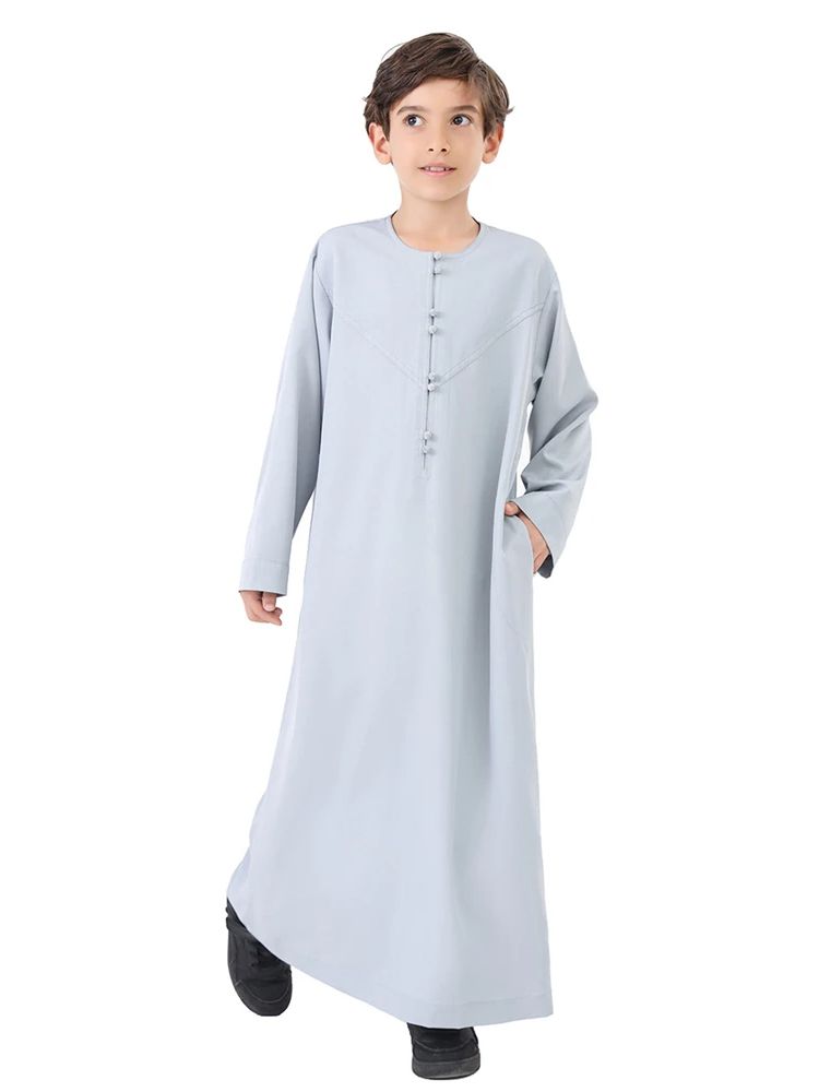 ラマダン子供アバヤ祈り服少年子供ケバヤイスラム教徒アバヤトルコアラビアイスラム Djellaba オムローブ Musulmane Hombre