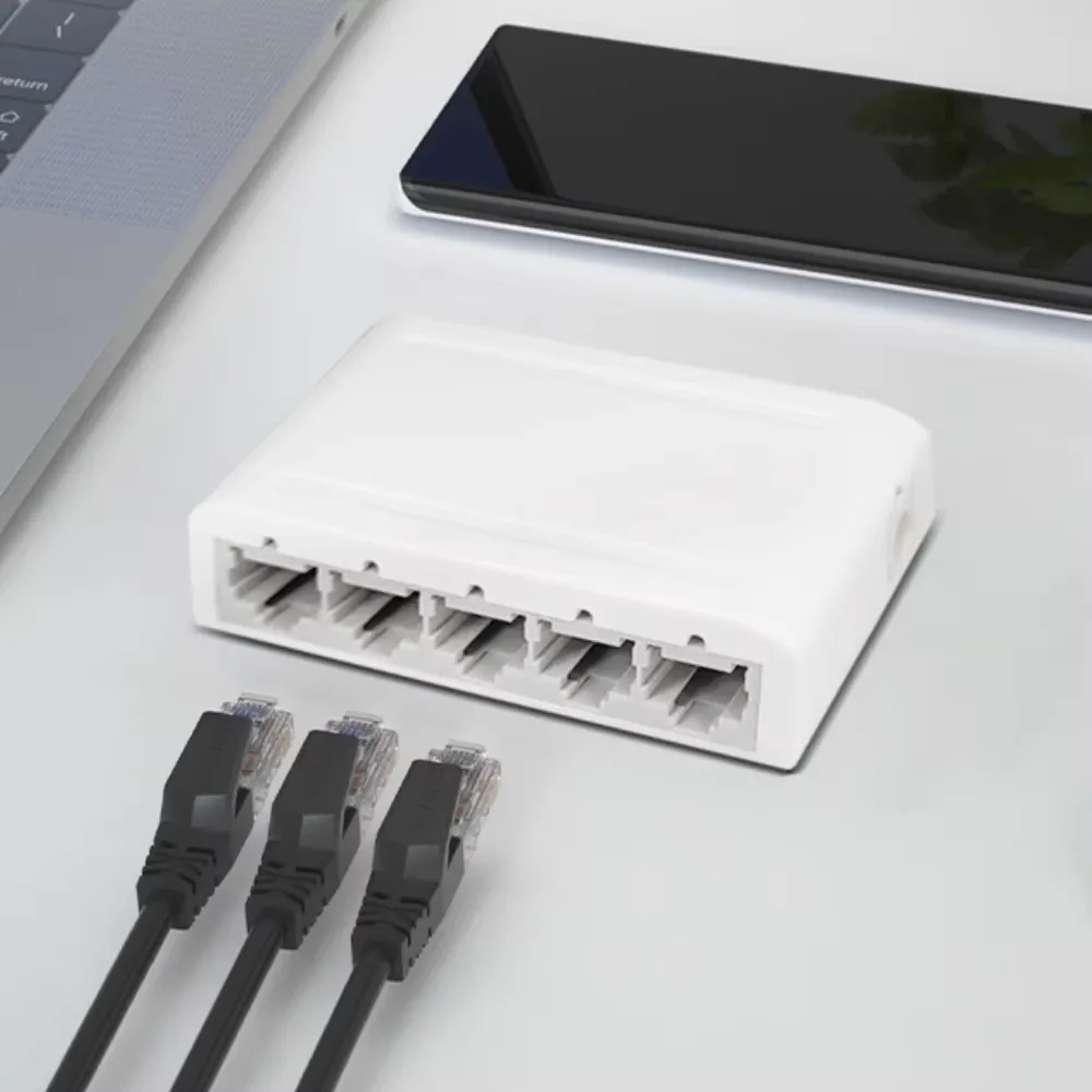 5/8 Ports Ethernet Switch 10/100Mbps Desktop Gigabit Network Switch Adapter RJ45 Ethernet Switch Auto MDI/MDIX Fast Switch