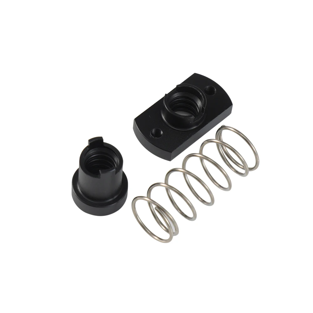 3DSWAY T8 Chống Phản Ứng Dữ Dội Vít Dẫn Bằng Đồng/POM Mùa Xuân Đai Ốc Loại Bỏ Khoảng Cách Dẫn 2Mm/4mm/8Mm Cho CNC 3D Máy In Phần Ender 3 CR10