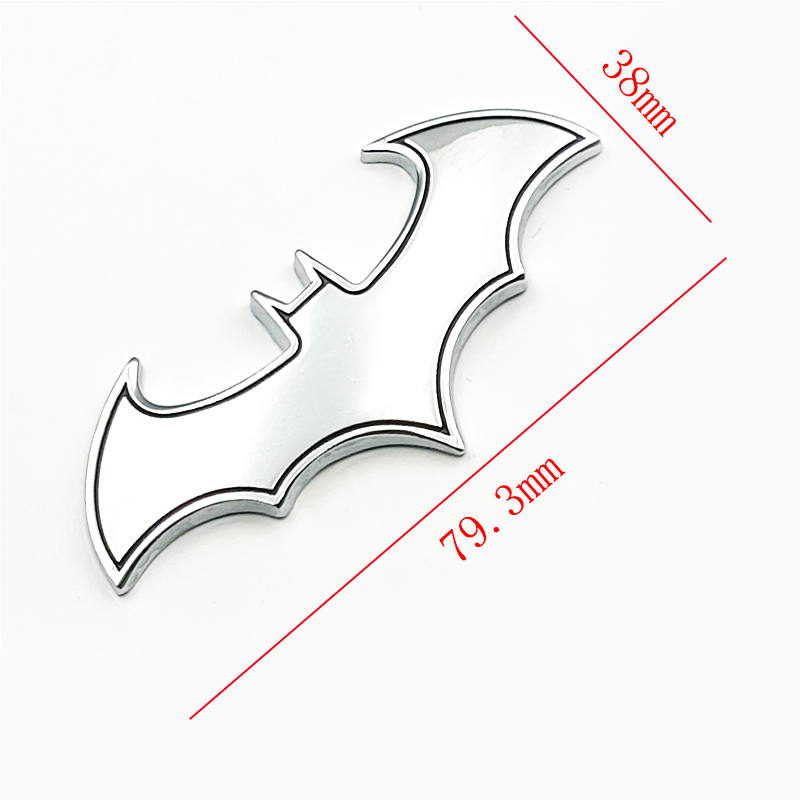 3d metal ouro cromo preto morcego adesivo carro corpo emblema fender emblema logotipo decalque auto estilo do carro acessórios de decoração da motocicleta