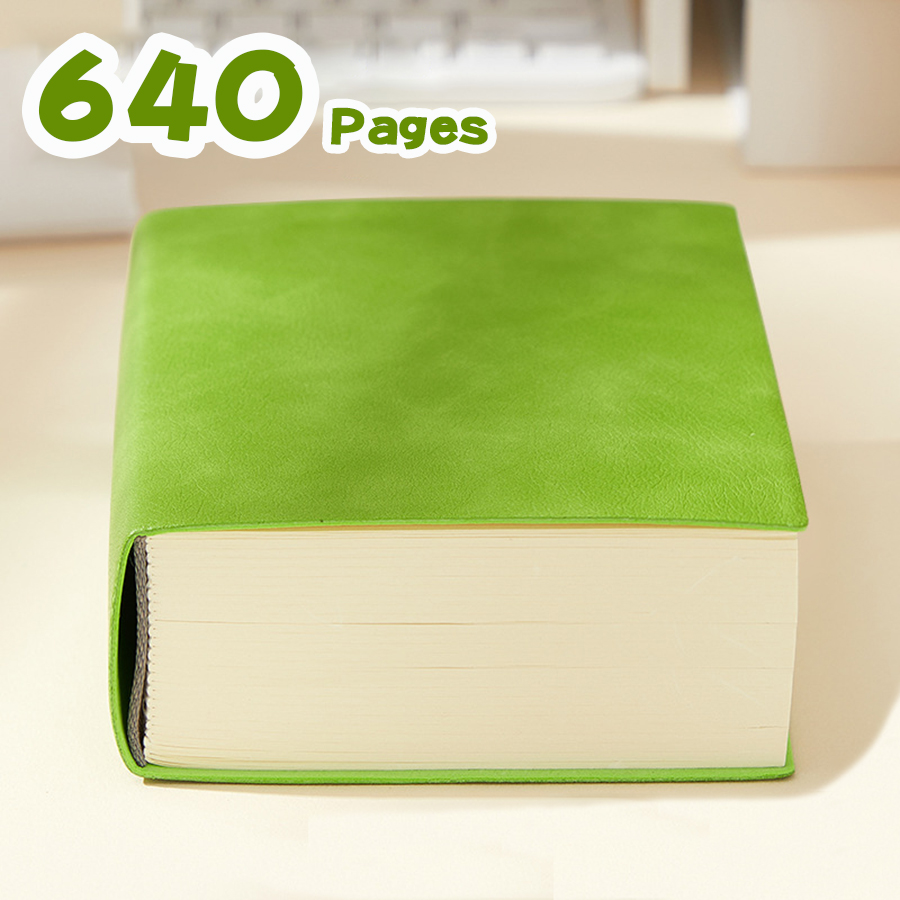Carnet super épais (640 pages) A6, papeterie créative, bloc-notes vierges, couverture en Pu, fournitures scolaires et de bureau (dessins et graffitis)