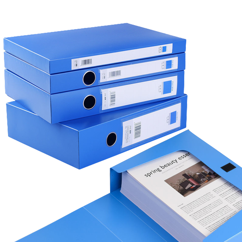 Cajas de almacenamiento de archivos de oficina gruesas A4, gran capacidad para escritorio, bolsa para documentos, organizador de carpetas de datos tipo plegable, papelería escolar