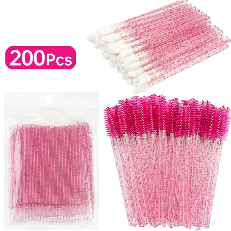 200 PCS Eyelash EXTENSION พิเศษขนตาแปรง Micro แปรงแปรงขนตา Lipline แปรงผ้าฝ้ายสําหรับ Eyelash EXTENSION TOOL