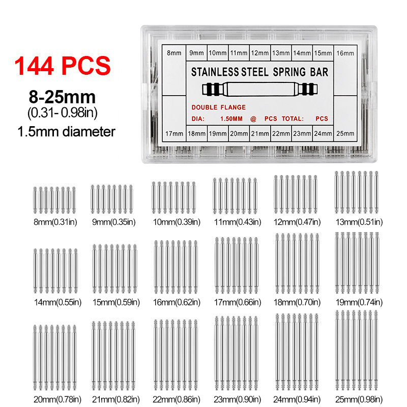 8-25mm correa de reloj pasador pasadores de enlace reparación de relojes juego de herramientas accesorios de herramientas profesionales