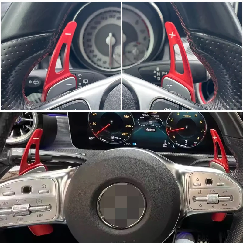 Für Mercedes-Benz A-Klasse W177 V177 B C E Klasse W205 W246 W213 GLA Auto Lenkrad Paddle Shifters Aluminium Schaltwippe