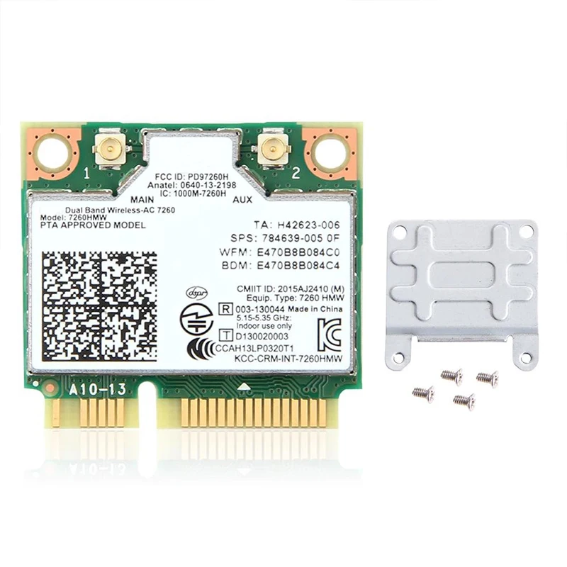 7260 7260HMW Mini PCI-E 7260 2,4G/5Ghz Wlan Bluetooth 4,0 802.11ac/a/b/g