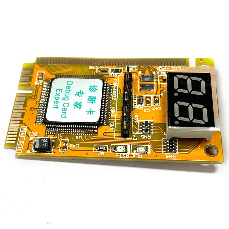 Mini PCI PCI-E Debug Card Expert Fault Diagnostic 2 หลักคอมพิวเตอร์แล็ปท็อปเมนบอร์ดโพสต์เครื่องทดสอบ PCI Express PC การ์ดวิเคราะห์