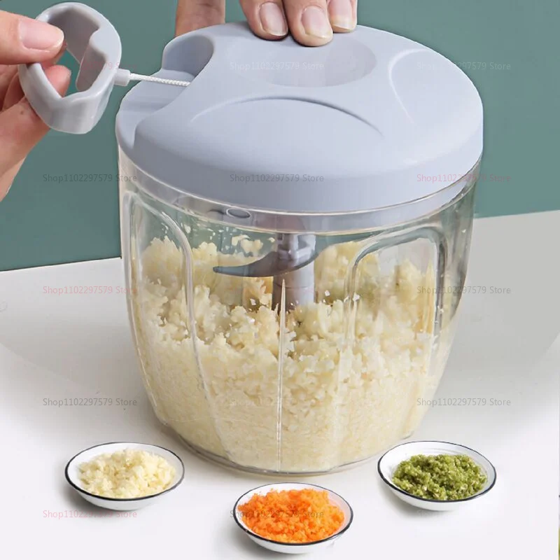 Picadora de carne Manual de 500/900ML, picadora de ajo, trituradora de prensa Manual, picadora de verduras, cortador de chile y cebolla, herramientas de cocina