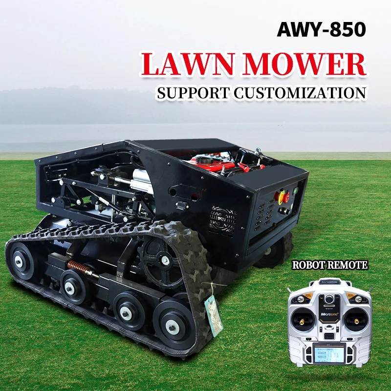 Low Price Customized Zero Turn Lawn Mower Petrol Automatic Cutter RC Lawn Mower with 800mm Cutting Width