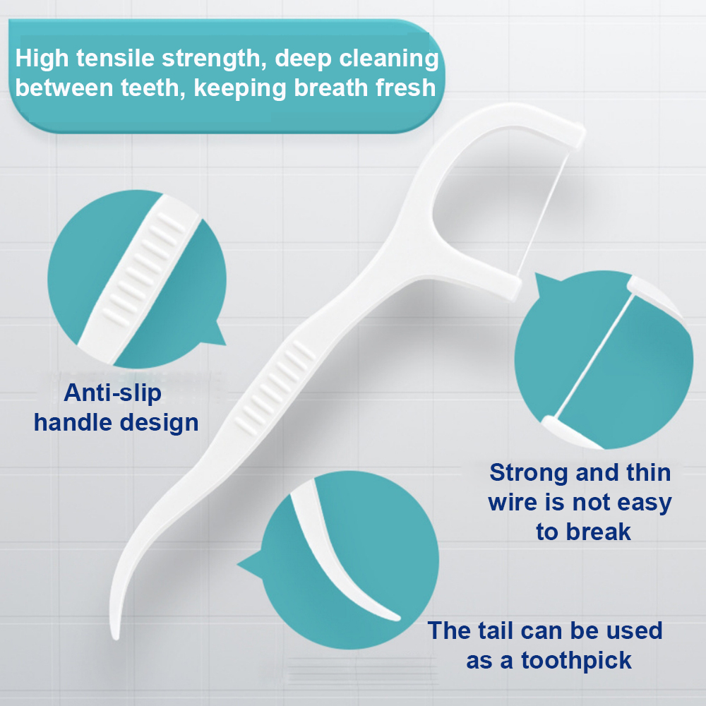 JNSUR dental floss picks bamboo charcoal toothpick teeth cleaning organic dental teeth floss black teeth stick hilo dental