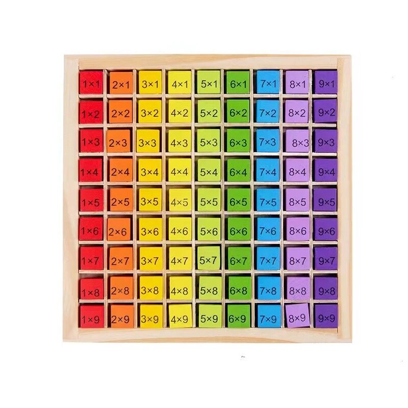 Juguetes educativos de matemáticas Montessori para niños, juguetes para bebés, mesa de multiplicar, material didáctico aritmético de matemáticas, regalos de navidad