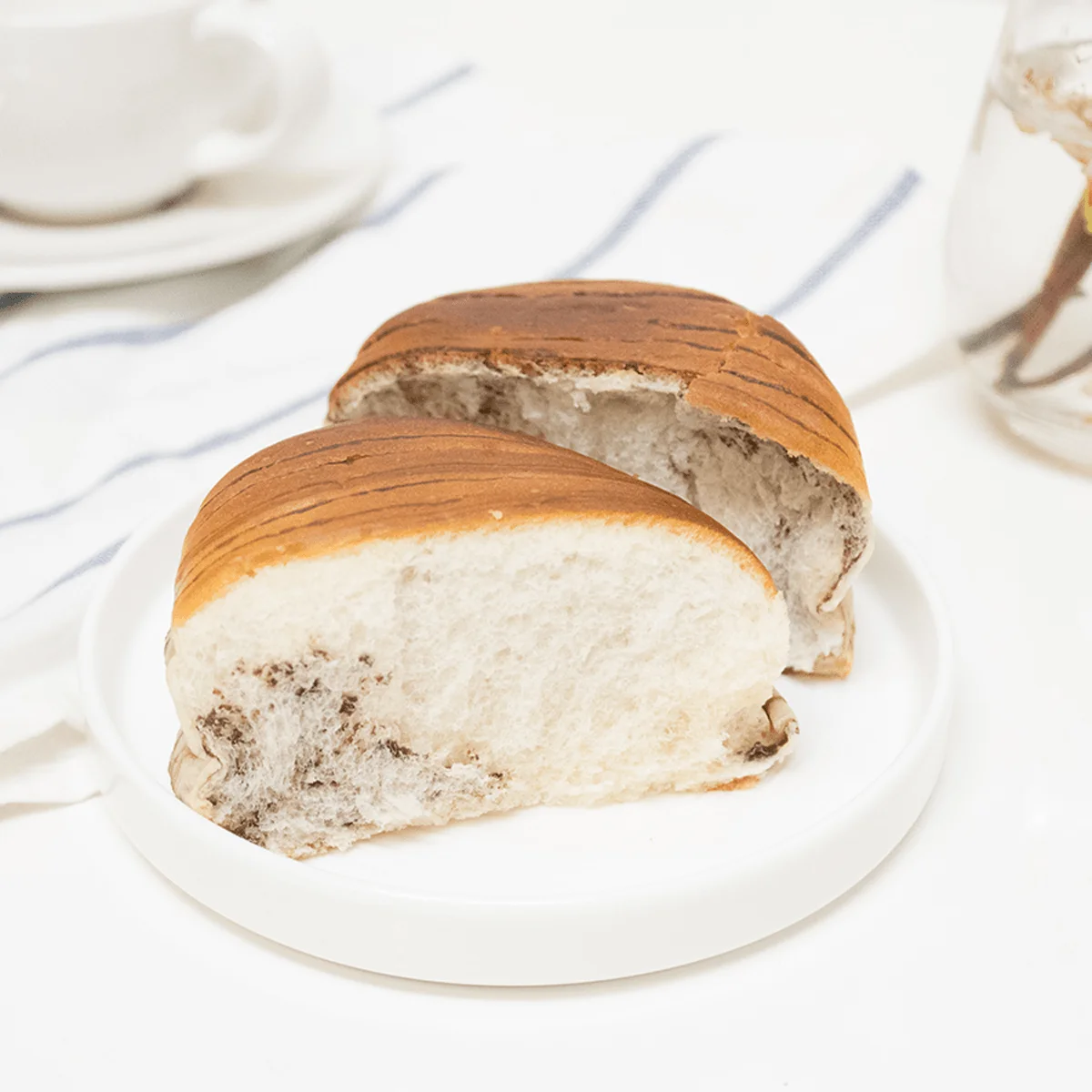 [8 Packs] D-PLUS Natural Yeast Chocolate Bread - Soft & Delicious 2.82oz Each
