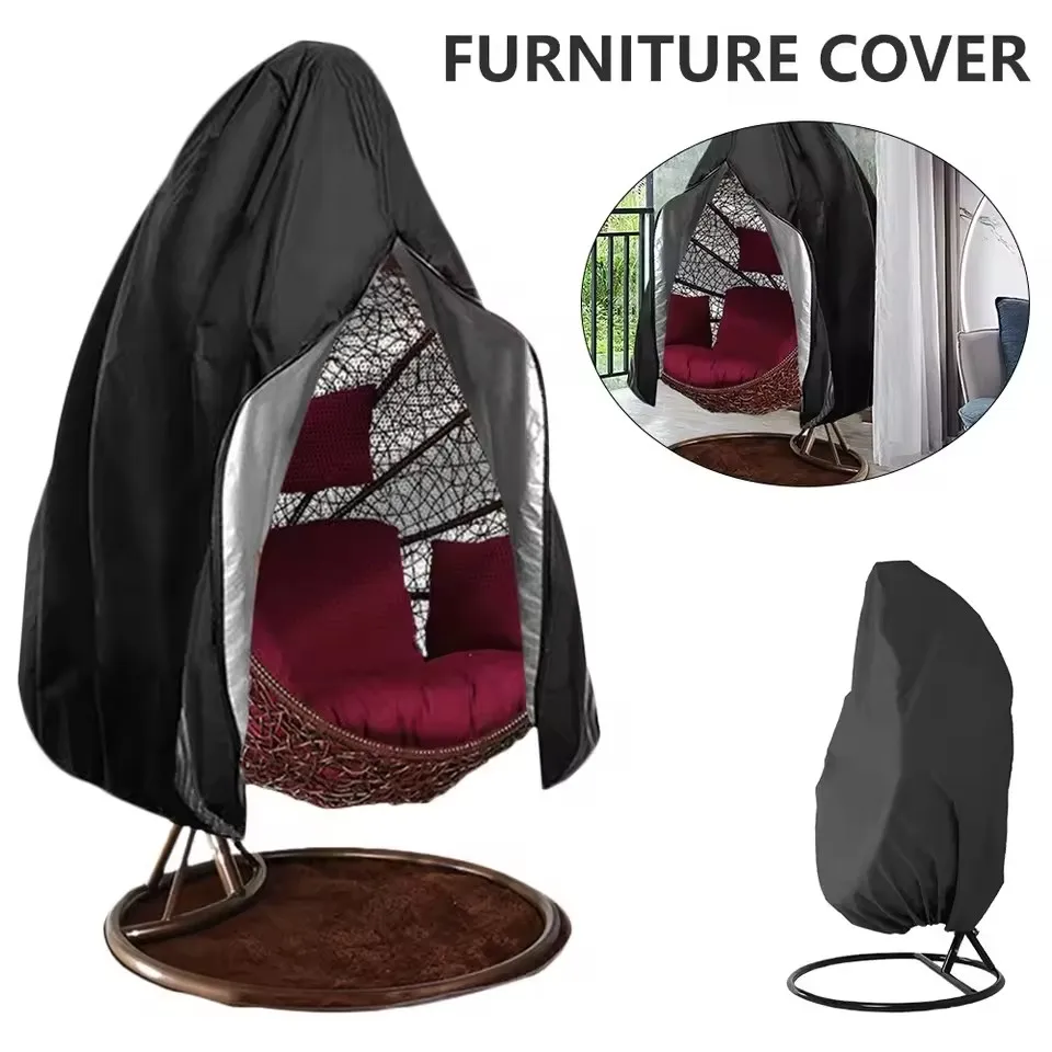 Funda para silla de huevo colgante para Patio, impermeable, 210D, resistente, asiento individual/doble, capullo, columpio, funda para silla de huevo, Protector contra el polvo para jardín