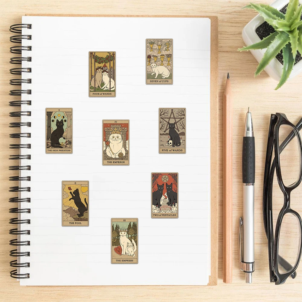72PCSแมวTarot Graffitiสติกเกอร์Mystery Divinationการ์ตูนDecals DIYแล็ปท็อปจักรยานรถจักรยานยนต์โทรศัพท์สติกเกอร์รถของเล่น