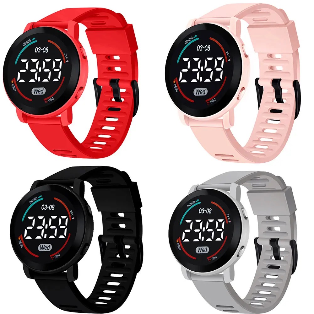 Relojes para niños, relojes digitales de moda para niños, reloj de pulsera electrónico LED deportivo resistente al agua, reloj Simple para estudiantes para niños y niñas