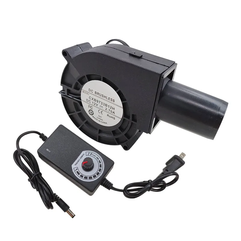 9733 Lüfter DC 12 V Turboventilator mit hohem Luftvolumen, 5500–5800 U/min, Mitteldruckventilator, Elektrowerkzeuge, Teile, US/EU