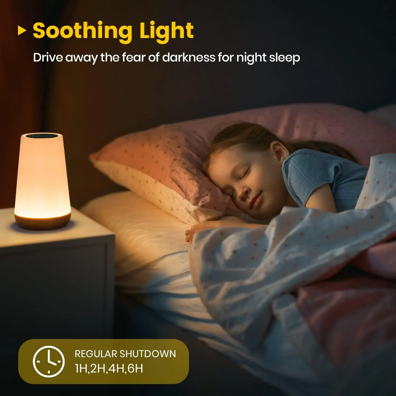 Lámpara nocturna RGB con Control remoto, luz regulable táctil, portátil, recargable por USB, 13 colores