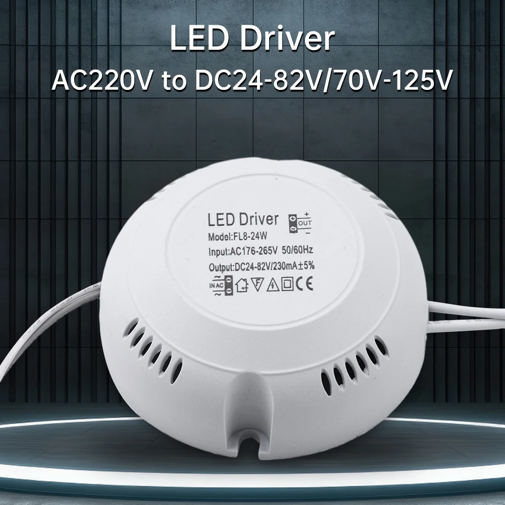 Transformador de iluminación Controlador LED Fuente de alimentación 8-24W / 24-36W Controlador de lámpara de luz LED