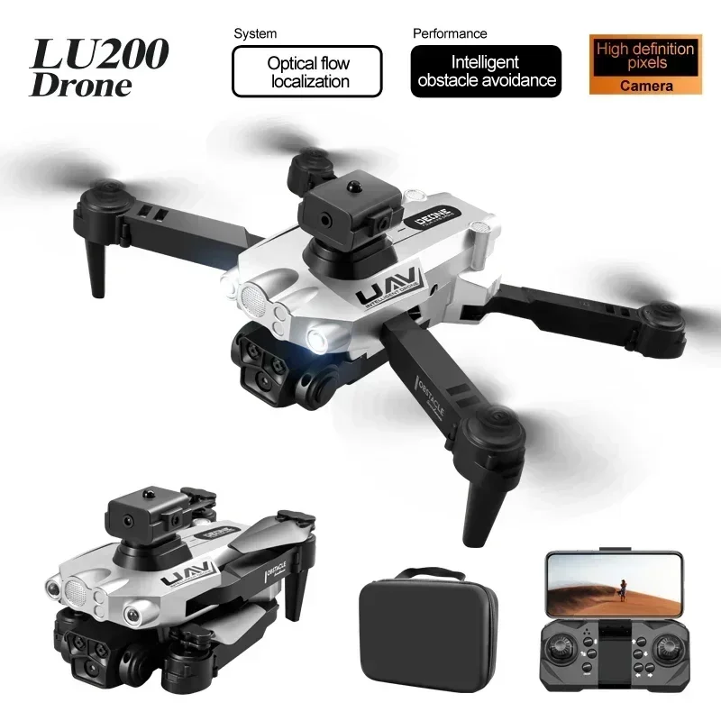 LU200 Drone 8K 5G GPS Professional HDถ่ายภาพสามกล้องWIFIหลีกเลี่ยงอุปสรรคDrone 10000M