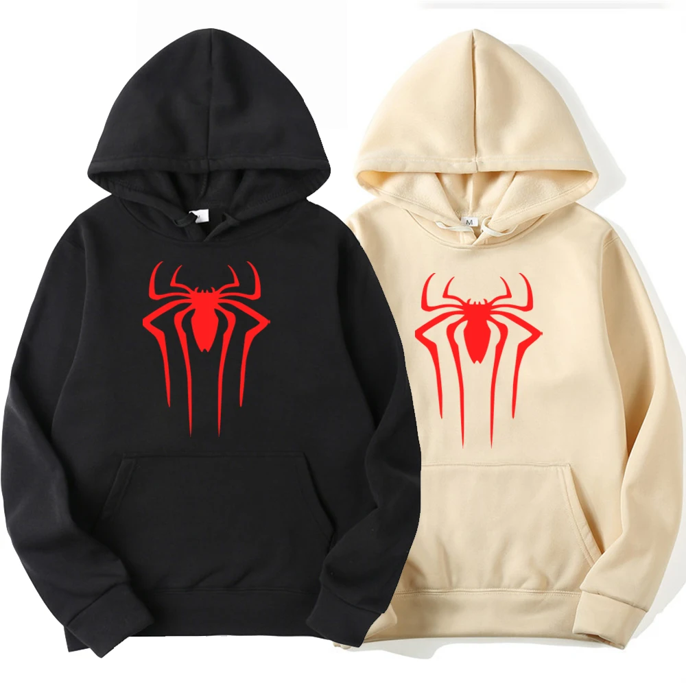 2024 Sudadera con capucha de marca de moda para hombre, sudadera informal con capucha, top para hombre/mujer, sudadera con capucha de araña estampada de color sólido