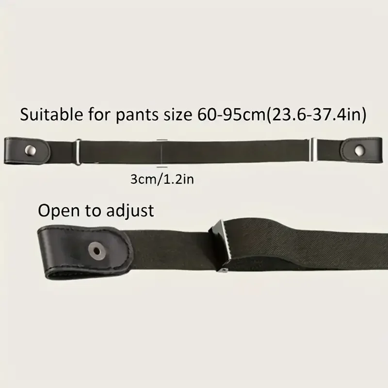 Cinturón elástico invisible sin rastro Cinturón de mujer Pantalones vaqueros Cinturón elástico de hombre