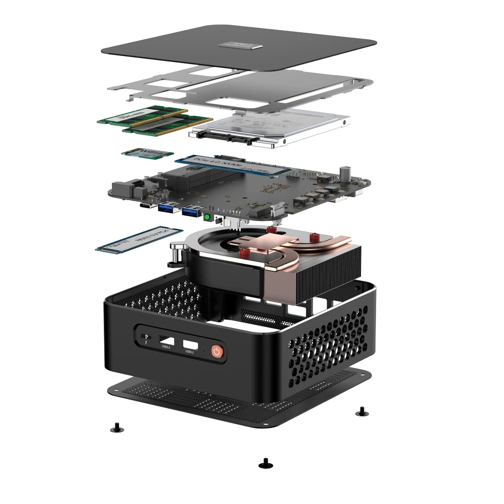 AMD Rzyen 9 8945HS Gaming Mini PC  Ryzen 7 8845HS 2xDDR5 2xPCIe4.0 Max 4TB 2*2.5G LAN  Windows11 Computer NUC WiFi6 BT5.2 HD DP