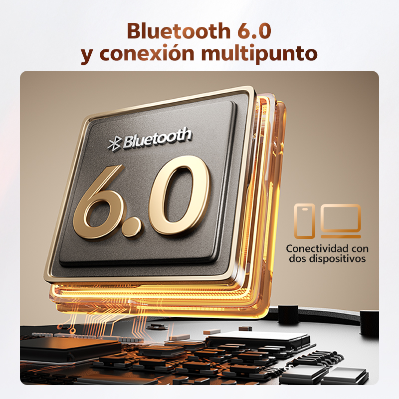 QCY Crossky C50 Auriculares inalámbricos abiertos Bluetooth 6.0, cómodos auriculares de clip, 4 micrófonos, llamadas nítidas con IA, refuerzo de graves, 35 horas de reproducción para deportes y running