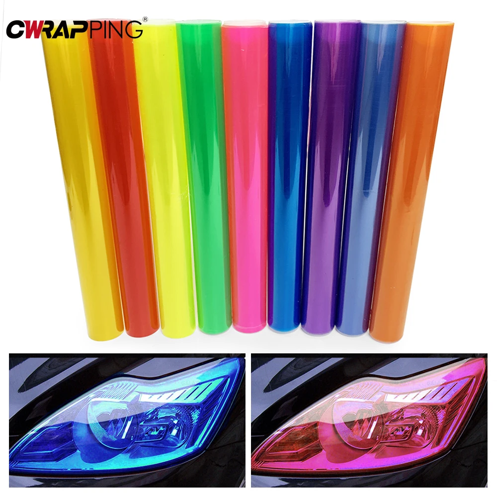 Auto Farbe Scheinwerfer Lampe Film Nebel Lampe Selbst-Kleber Wasserdicht Aufkleber Auto Scheinwerfer Tailing Moulding Folie für Auto Zubehör