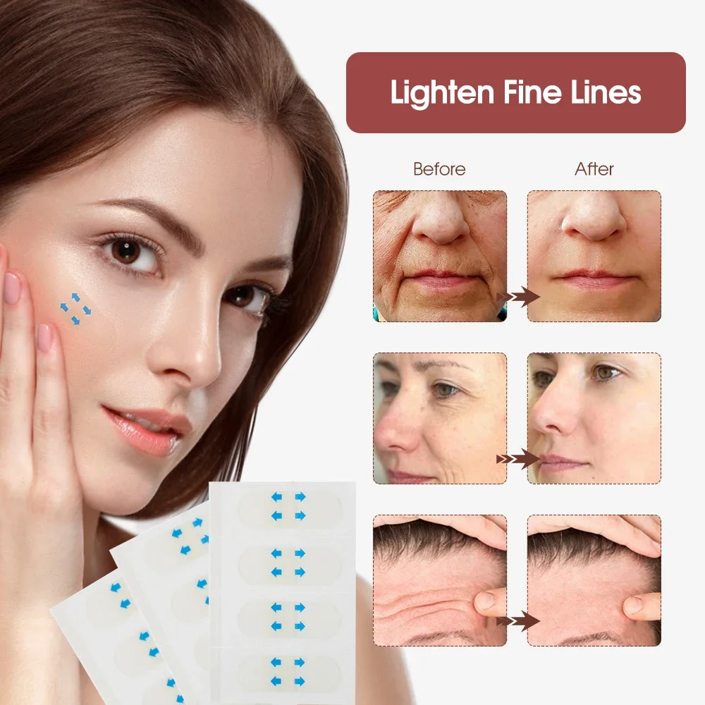 40/240/400 pçs fitas de lifting facial invisível face lift adesivo remoção de rugas adesivos apertar queixo desaparecer linhas finas forma em forma de v