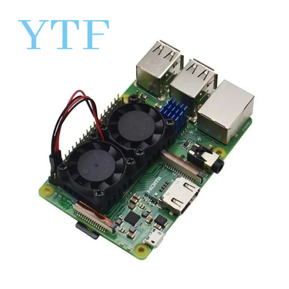 1 комплект Raspberry Pi 4B 3B + модель + (плюс) модуль системы охлаждения с двойным вентилятором и радиатором