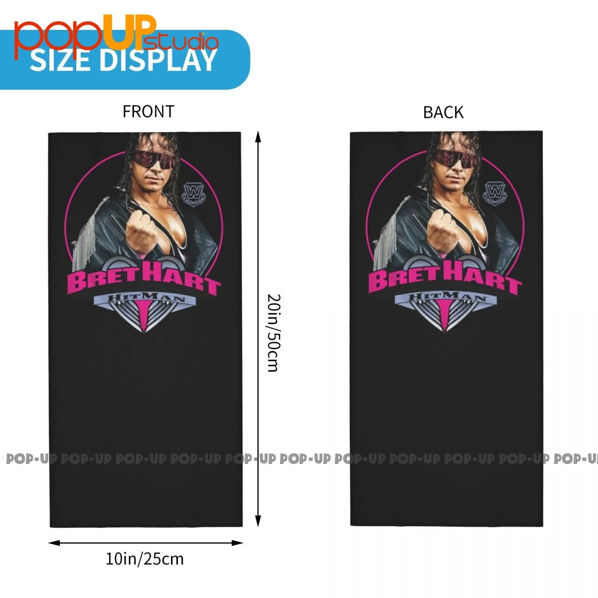 Bret Hart Hitman Popular Lucha Libre cuello polaina bufanda máscara facial