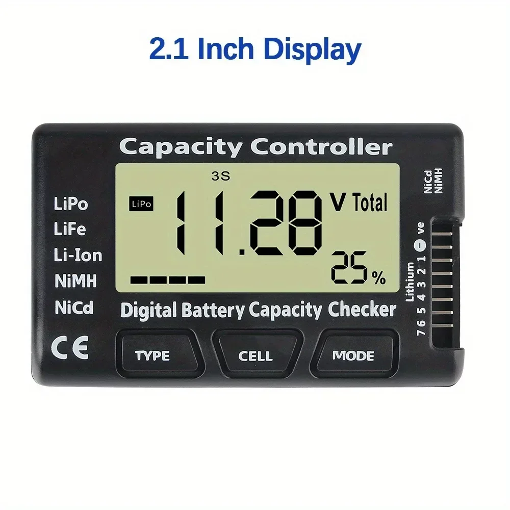 Cellmeter 7 comprobador de capacidad de batería Digital controlador probador de voltaje para LiPo Life Li-ion NiMH Nicd medidor de celda