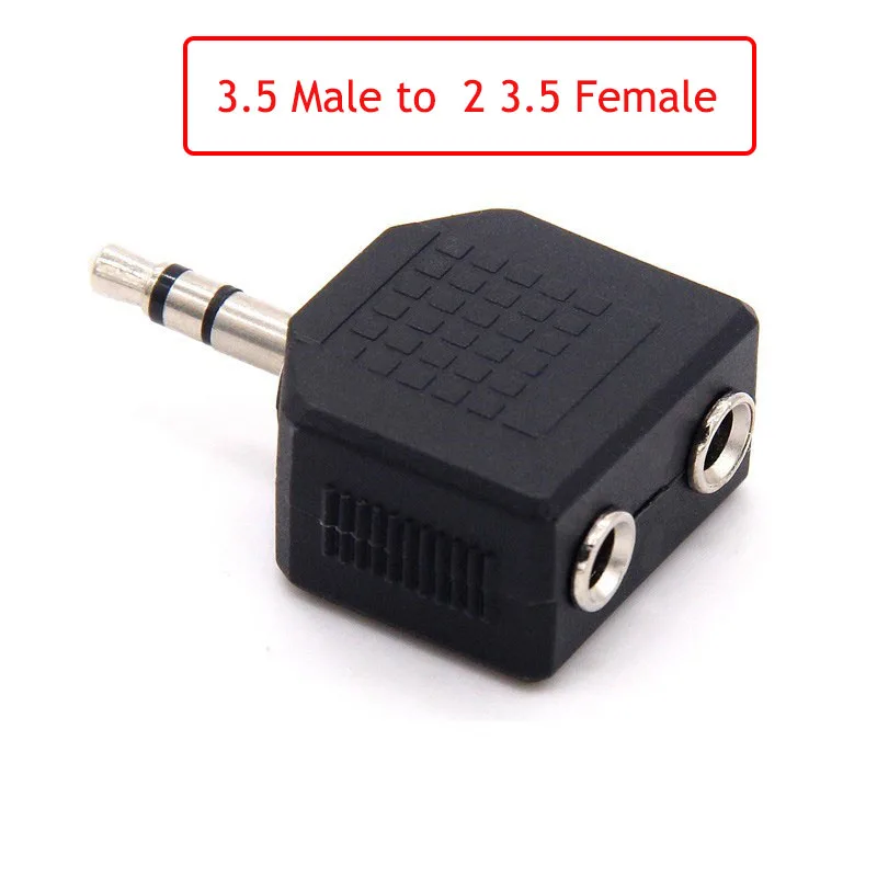 オーディオジャックアダプター,ステレオ/モノオスから2 rcaオス,コネクター,スピーカー用コンバーター,6.35/6.5mm, 10個
