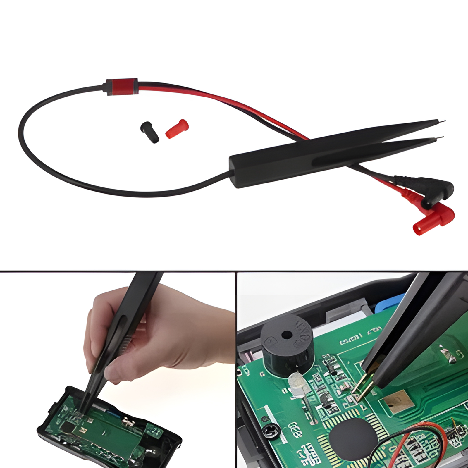 Cables de prueba para multímetro, cable universal con conector banana de cocodrilo y pinzas de cocodrilo
