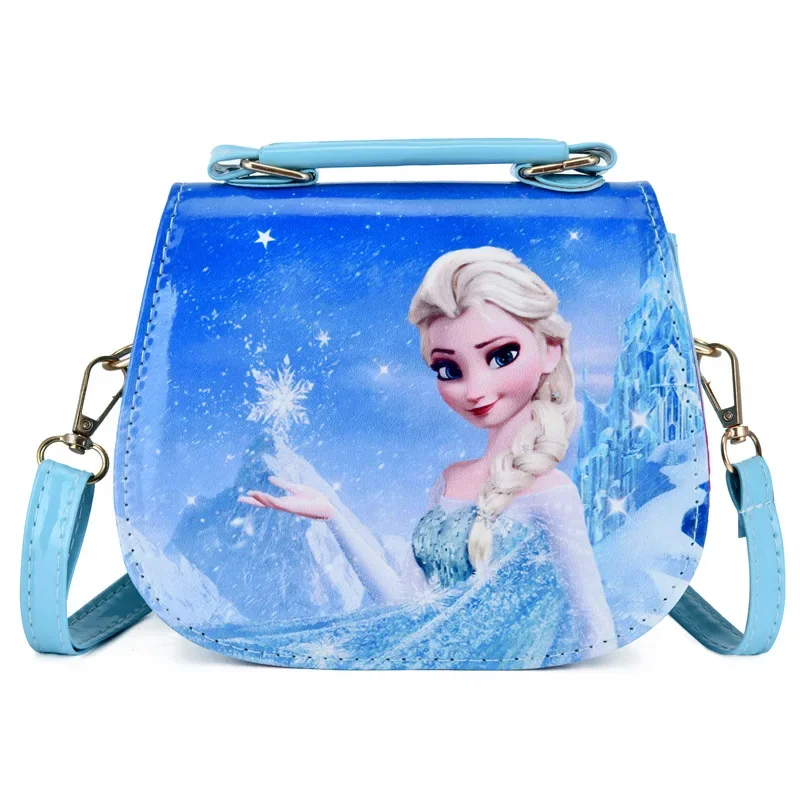 Bonito dos desenhos animados anime elsa princesa saco do mensageiro moda menina bolsa pequena bolsa de ombro do bebê saco do mensageiro