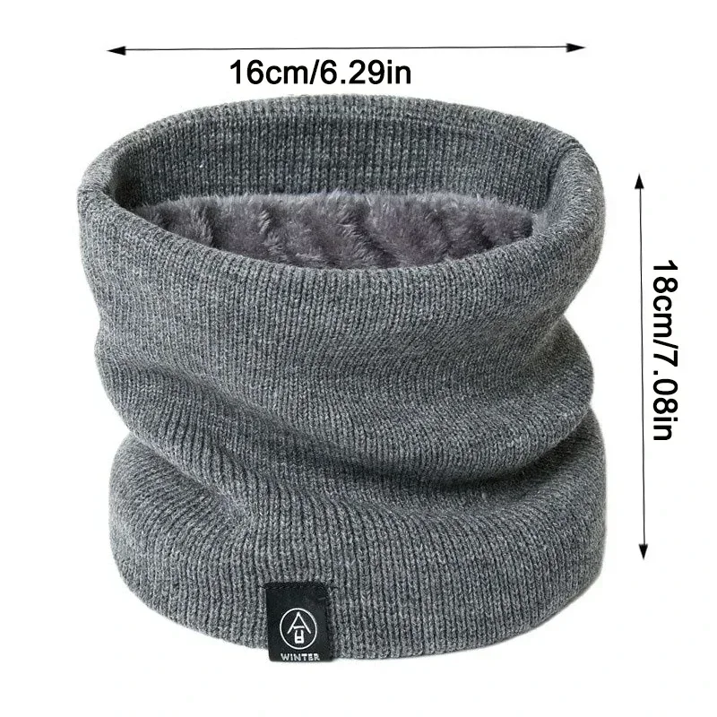 Sciarpe de punto para mujer a moda, cashmer liso, bufandas de invierno, bufandas unisex gruesas de piel de lana para hombre