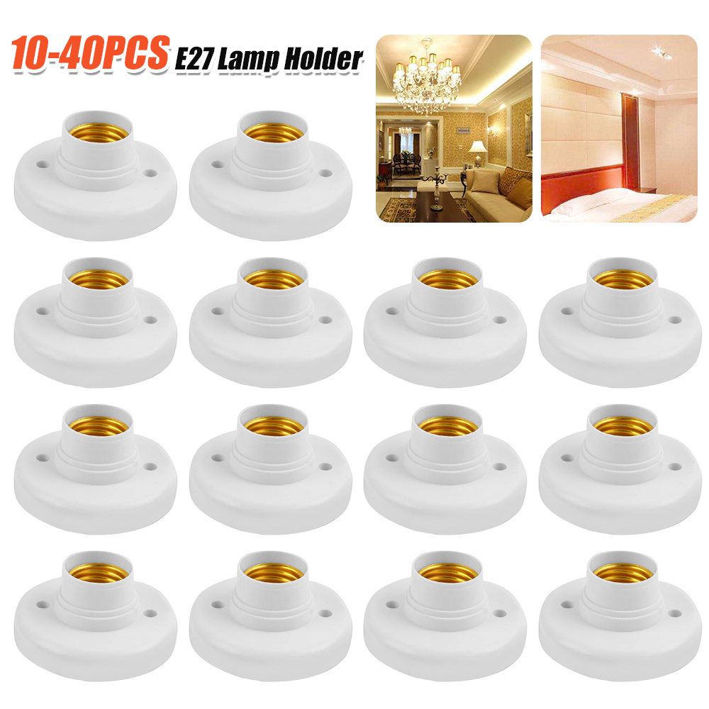 10-40PCS E27 Smart LED Lichtschakelaar Lichthouder Gang Lampvoet Verlichting Thuis Gang Trap Ronde Gloeilamp socket