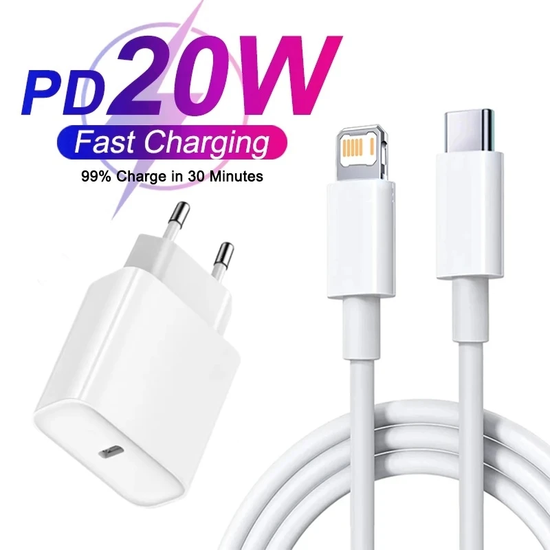 PD 20W Schnellladegerät für iPhone 14 13 12 11 Pro Max Mini 7 8 Plus XR Typ C Kabel Schnellladung Datumskabel Telefonzubehör